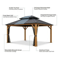 18-Ft X 12-Ft Apollo Brown Gazebo with Hardtop Roof (Screen Included) — How It Works