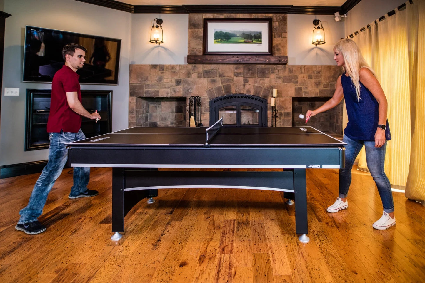 Sports USA 45-6102 84 In. Arcade Billiard Table with Table Tennis Top