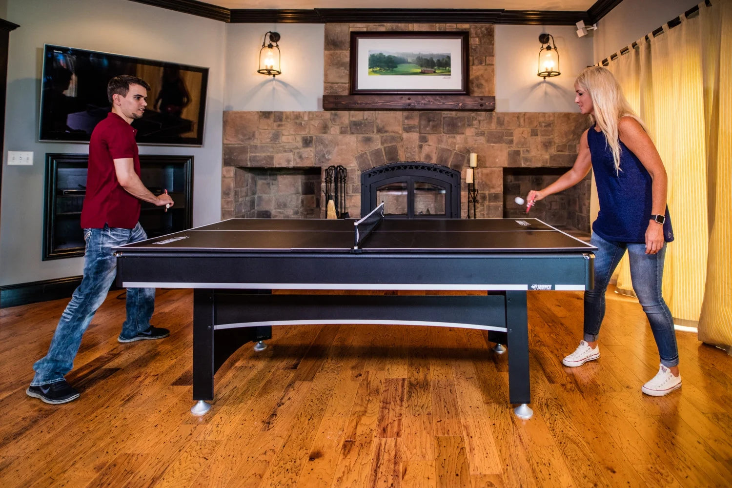 Sports USA 45-6102 84 In. Arcade Billiard Table with Table Tennis Top