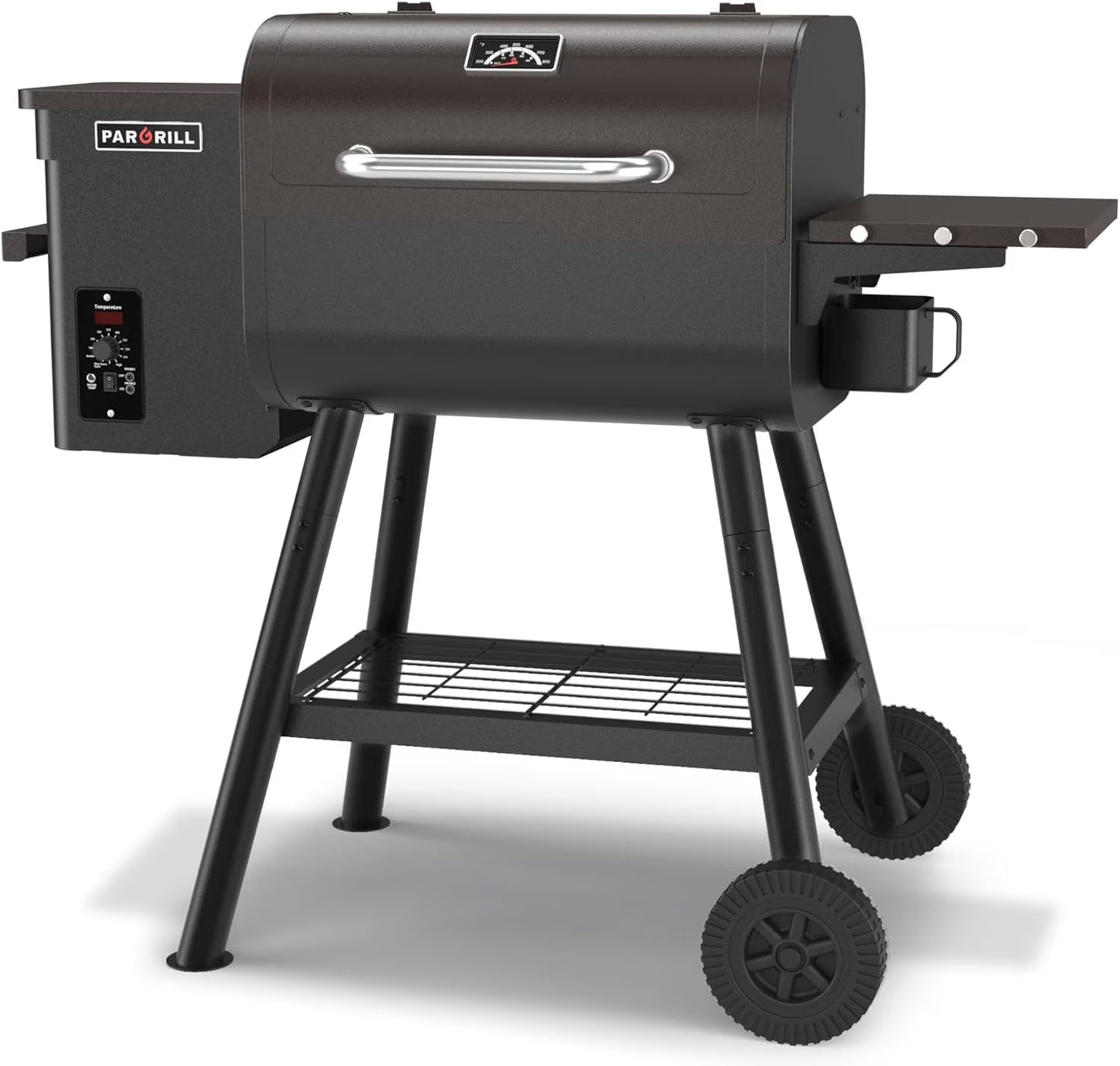 467 Sq.In Wood Pellet Grill & Smoker, Bronze Black BBQ Grill with Cover