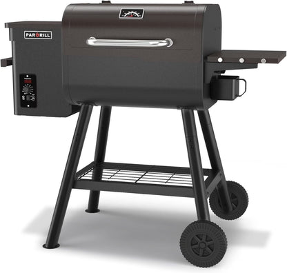 467 Sq.In Wood Pellet Grill & Smoker, Bronze Black BBQ Grill with Cover