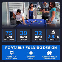 6 or 7 Ft Billiards Table, Portable Billiards Tables, Pool Tables for Full Size, Pool Table Set for Family Game Room, Adult Rrec Room, Basements, Man Cave or Garage — Results & Stats