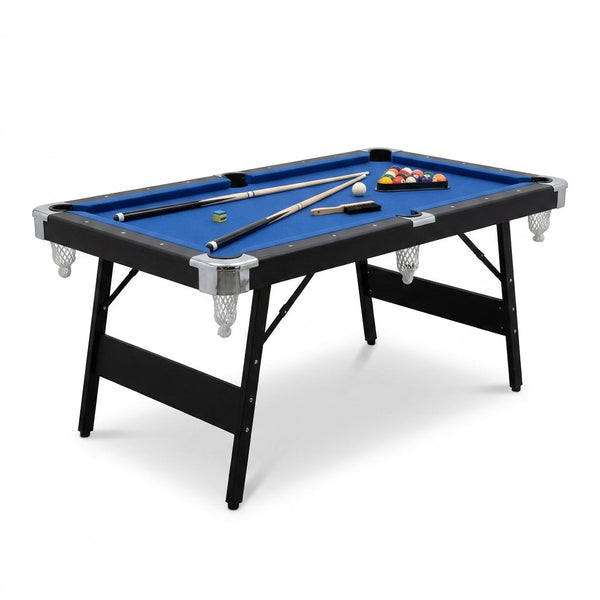 6 or 7 Ft Billiards Table, Portable Billiards Tables, Pool Tables for Full Size, Pool Table Set for Family Game Room, Adult Rrec Room, Basements, Man Cave or Garage — Studio Shot