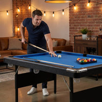 6 or 7 Ft Billiards Table, Portable Billiards Tables, Pool Tables for Full Size, Pool Table Set for Family Game Room, Adult Rrec Room, Basements, Man Cave or Garage — Lifestyle
