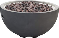 Nantucket Concrete Fire Pit 26" X 26" Patio Firepit Includes Lava Rocks Modern Fire Pits & Outdoor Fireplaces for Garden, Deck, Indoor & Outdoor Heating