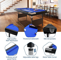 6 or 7 Ft Billiards Table, Portable Billiards Tables, Pool Tables for Full Size, Pool Table Set for Family Game Room, Adult Rrec Room, Basements, Man Cave or Garage