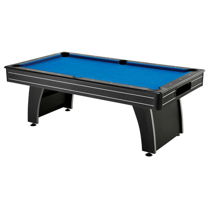 7‑Foot Pool Table with Blue Cloth, MDF Playfield & Accessories