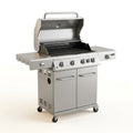Gas Grill Built for Outdoor Cooking, 4 Burner, 42000 BTU, Heavy Duty Stainless Steel, Side Burner