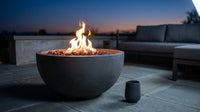 Nantucket Concrete Fire Pit 26" X 26" Patio Firepit Includes Lava Rocks Modern Fire Pits & Outdoor Fireplaces for Garden, Deck, Indoor & Outdoor Heating — Lifestyle