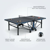 Outdoor 15 Table Tennis Table 4-Player Bundle — infographic