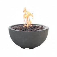 Nantucket Concrete Fire Pit 26" X 26" Patio Firepit Includes Lava Rocks Modern Fire Pits & Outdoor Fireplaces for Garden, Deck, Indoor & Outdoor Heating