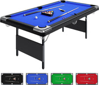 6 or 7 Ft Billiards Table, Portable Billiards Tables, Pool Tables for Full Size, Pool Table Set for Family Game Room, Adult Rrec Room, Basements, Man Cave or Garage