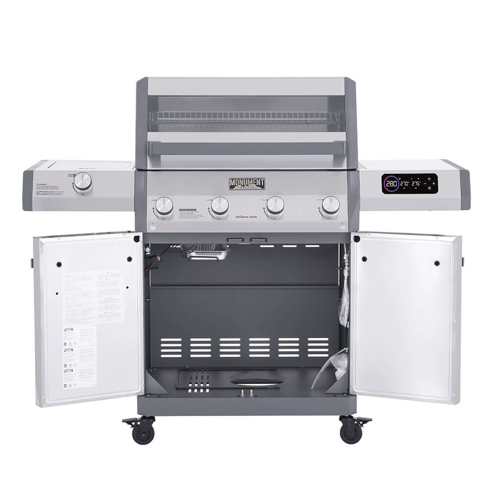 Smart Stainless Steel Gas Grill with Clearview® Window & 5-Burner System