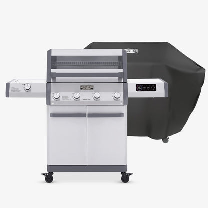Smart Stainless Steel Gas Grill with Clearview® Window & 5-Burner System